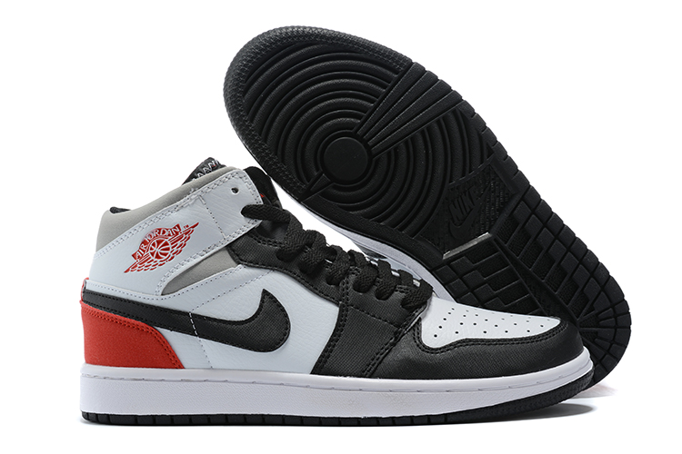 Air Jordan 1 Retro White Black Red - Click Image to Close